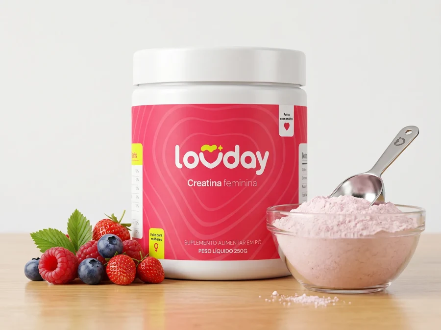 Kit Starter Lovday com 1 pote de creatina feminina